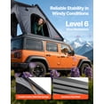 thumbnail image 3 of VEVOR Rooftop Tent Hard Shell, 2-3 Person Aluminum Roof Top Tent Hardshell with Tri-Color LED Light, Thick Mattress & 1 Window, Waterproof Windproof Overland Camping Car Roof Rack for Jeep SUV Pickup, 3 of 9