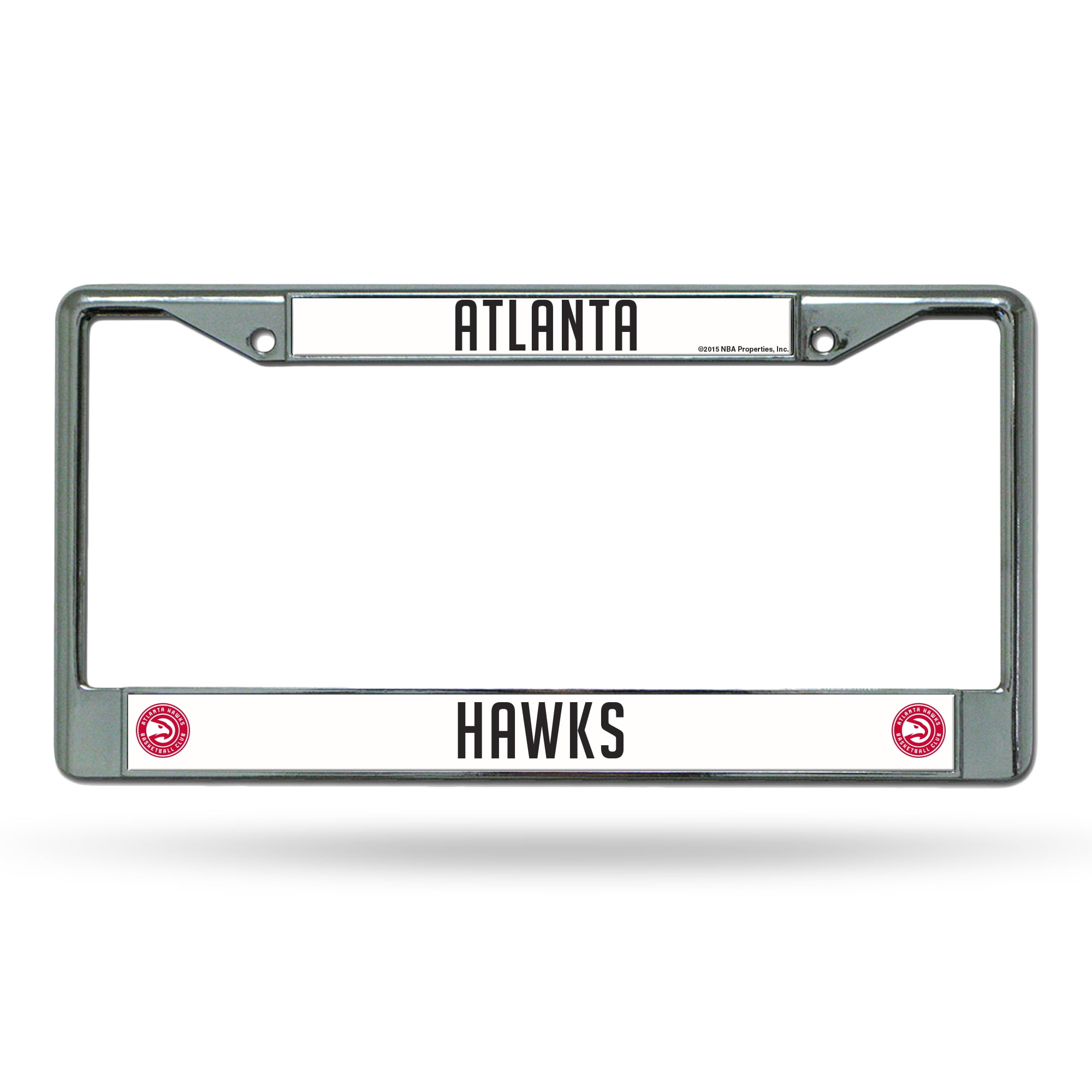Atlanta NBA Hawks Chrome Metal License Plate Frame
