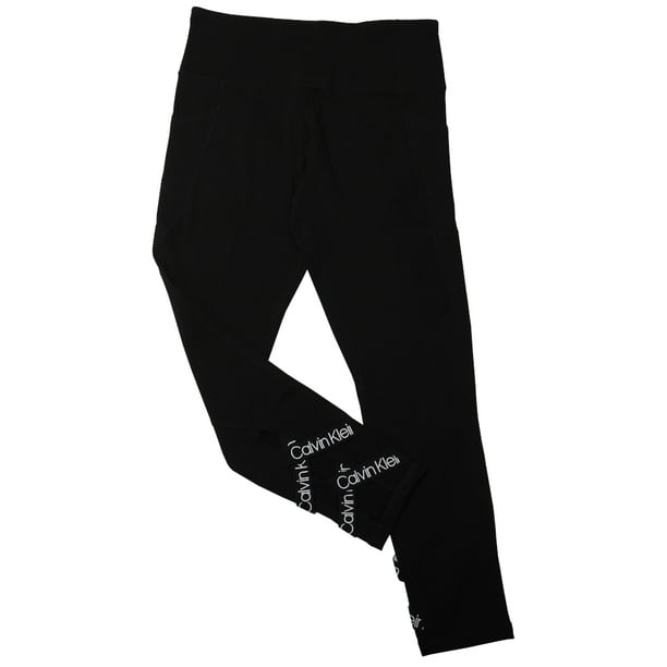 G-III Apparel Group Ltd. Calvin Klein Womens Size Medium Active Performance Stretch Cropped Leggings w/Side Pockets, Logo Criss Cross/Black (5BN) - G-III Apparel Group Ltd. Calvin Klein Womens Size Medium Active Performance Stretch Cropped Leggings w/Side Pockets, Logo Criss Cross/Black (5BN) -