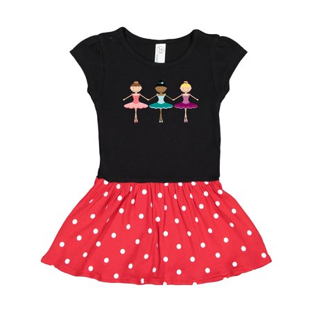 

Inktastic Little Ballerina Trio Gift Toddler Girl Dress