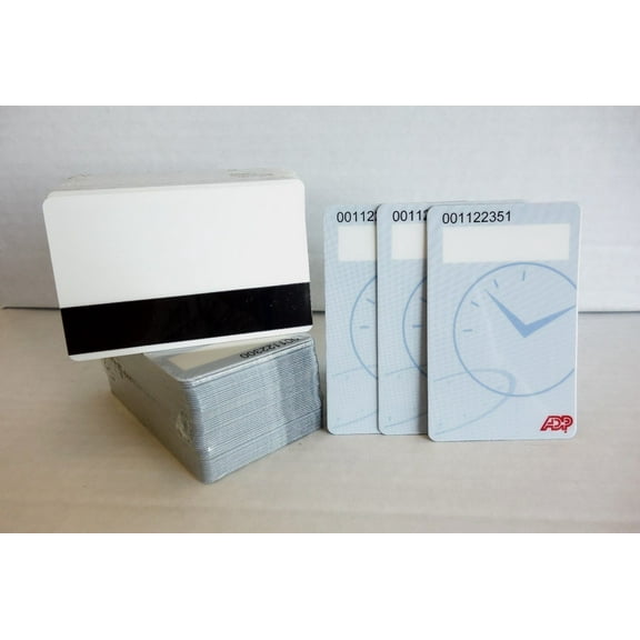 ADP Employee Bar Code Cards, with Black Security Cover