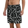 thumbnail image 2 of Bixox Men's Numbers printing Casual Classic Fit Short Summer Beach Shorts, 2 of 6