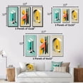 thumbnail image 4 of Designart "Essential Shapes in Reality's Reflection I" Minimalism Framed Wall Art Set Of 3 - Turquoise Abstract Minimalism Frame Gallery Wall Set For Home Decor, 4 of 6