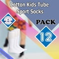 thumbnail image 2 of Yacht & Smith 14 Inch Wholesale Kids Tube Socks, Cotton Bulk Sport Socks Size 4-6, 2 of 7