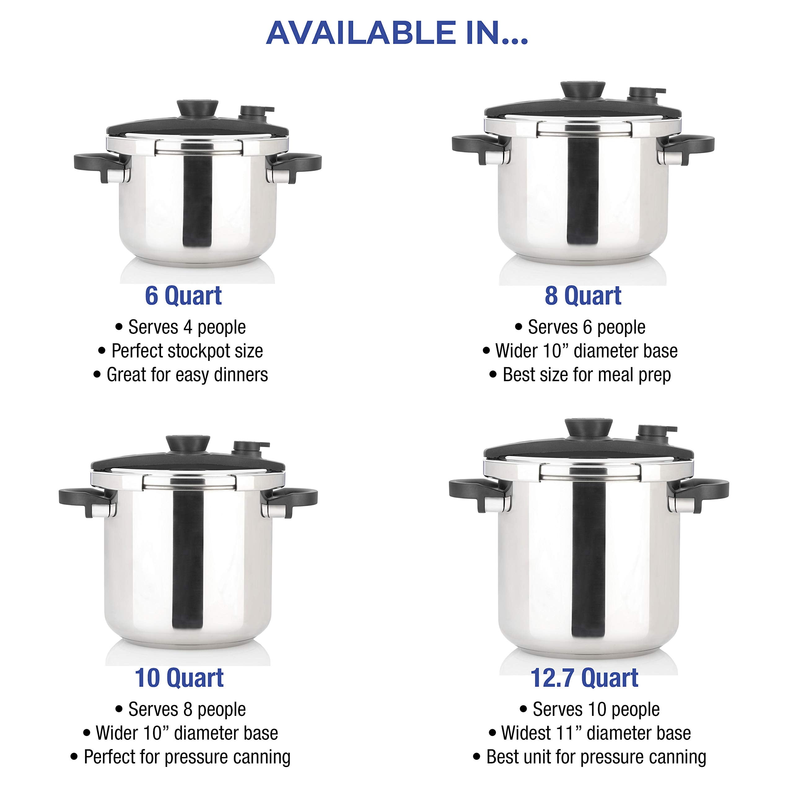 Zavor Ezlock Pressure Cooker 8 Quart Walmart Com Walmart Com