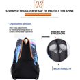 thumbnail image 4 of Mochila imprescindible de moda con efecto tie-dye azul estrellado, bolso informal para niños y niñas, Estuche para lápices * 1 Bolsa para el almuerzo * 1 Mochila * 1-Cielo estrellado azul, 4 of 5