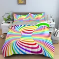 thumbnail image 3 of 2024 3D Psychedelic Swirl Duvet Cover Abstract Geometric Twin Bedding Set Microfiber Galaxy Comforter Cover For Kids Adult Room r, 3 of 7