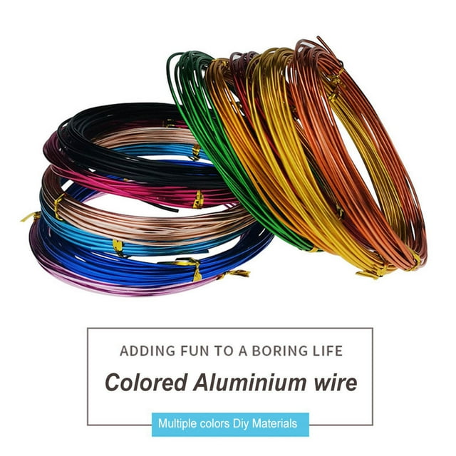 Aluminum Wire Thickness Bendable Wires Bike Easy to Use Color Bicycles Style Handy Installation Durability Rust-proof for Crafts DIY Lake blue