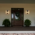 thumbnail image 4 of C Cattleya 19in. 3-Light Matt Black Outdoor Wall Lantern with Seeded Glass and E12 Base Socket, 4 of 7