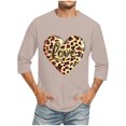 thumbnail image 1 of Blusas y camisas de manga larga con cuello redondo para hombre, blusa informal con cuello redondo y manga corta, blusa estampada de poliéster para hombre., 1 of 3