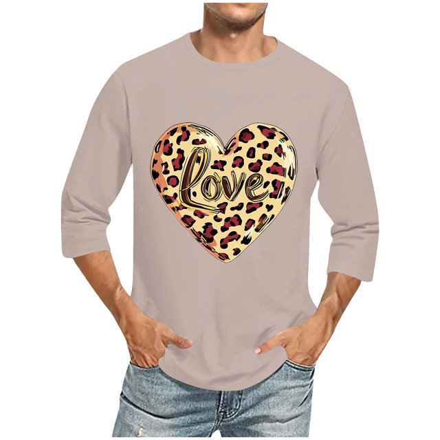 Blusas y camisas de manga larga con cuello redondo para hombre, blusa informal con cuello redondo y manga corta, blusa estampada de poliéster para hombre.