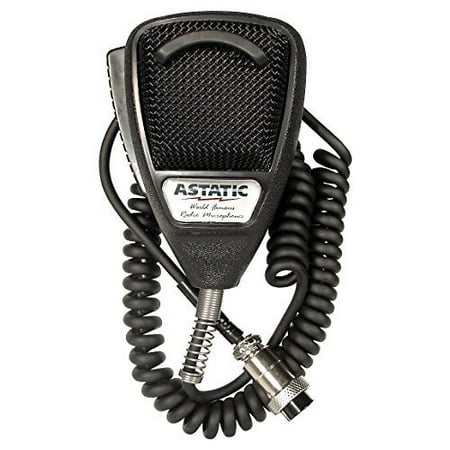 Astatic 302-636LB1 Black Noise Cancelling 4 Pin CB Microphone (Best Amplified Cb Microphone)
