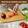 thumbnail image 4 of Kikcoin Bamboo Cutting Board for Kitchen, 13.78" Engraved Gift Cutting Board for Retirement, Thanksgiving, Retirement Gifts, 4 of 6