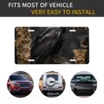 thumbnail image 5 of Kdxio Gothic Raven Portrait License Plate Car Front License Plate Car Decoration Car Accessories Front Tag Plate Standard Size, 5 of 8