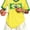 Brazil-yellow, variant on Women's Spain Soccer Fan T-Shirt, Soccer Game 2026 Shirts for Women Oversized Spain Jerseys Y2K V Neck Soccer Fan Supporter Tops