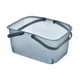 thumbnail image 3 of Cesta de ducha portátil, organizador de baño con asas, cesta de almacenamiento con desagüe Azul, 3 of 9