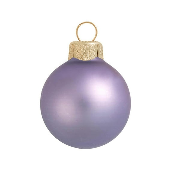 4ct Matte Lavender Purple Glass Ball Christmas Ornaments 4.75" (120mm)