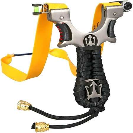 BESTSKY High Velocity Hunting Slingshot with Adjustable Fiber Optic Sight Resin Sling Catapult Slingshots Suitable for Children and Adults