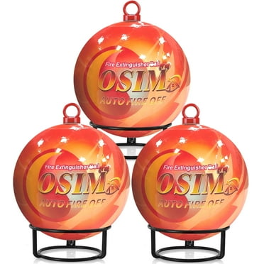 3 Pack Fire Ball Extinguisher with Bracket and Hook Mount, Portable Fire Ball Fire Extinguisher for Extinguishing ABCEF Type Fire(1.1Lb,0.5in diam)