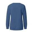 thumbnail image 5 of Chemises de Compression à Manches Longues pour Femmes à Col Rond Uni Plus Sweat-Shirt Oversize Pulls Coupe Ample à la Mode des Hauts Légers pour les Femmes de Grande Taille, 5 of 5