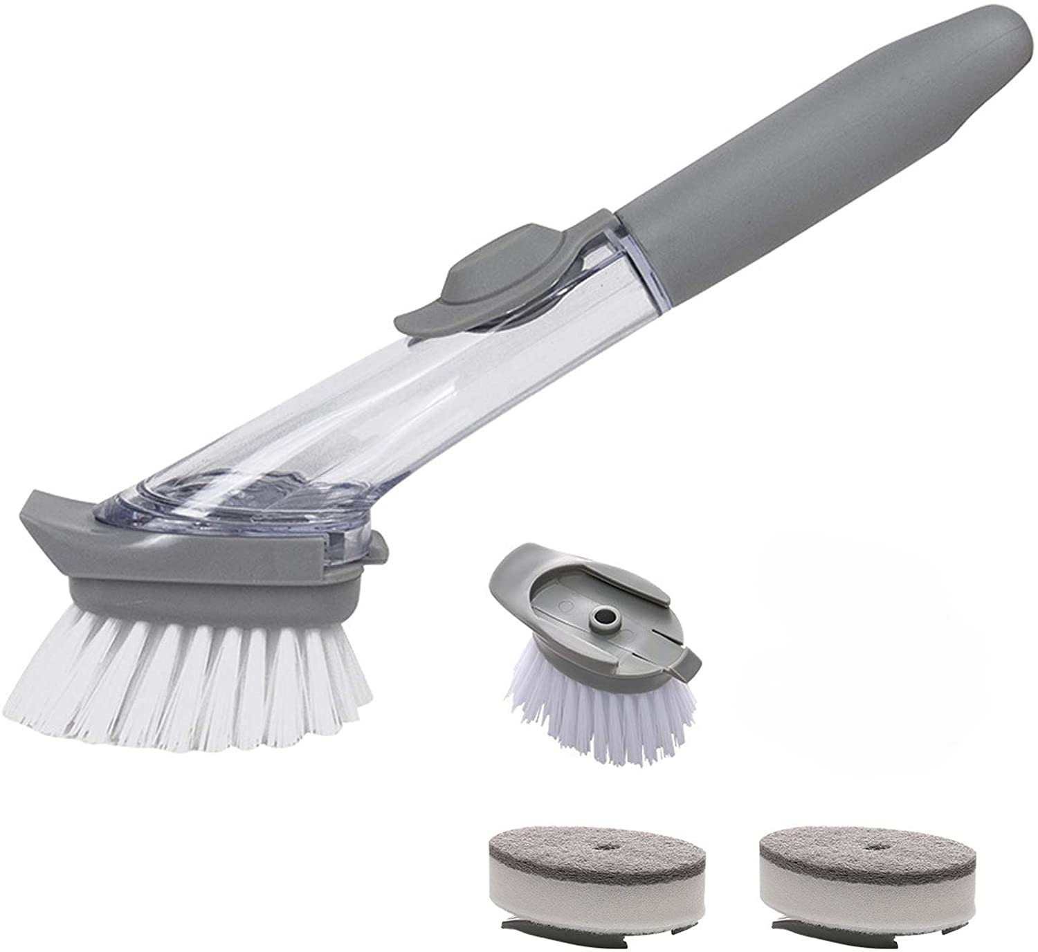 Dish Scrub Brush, Soap Dish Wand Refills Sponge, Replaceable Refills