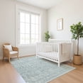 thumbnail image 7 of Addison Rugs Mayfield Premium Machine Washable Transitional Stripe Turquoise Rectangle Rug, 8' x 10', 7 of 7