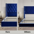 Jocisland King Bed Frame Low Profile Platform Bed Upholstered Bed Frame Velvet Tufted Bed Raised