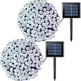 thumbnail image 1 of 2 Pack Green Lights Solar Powered  200 LED 75.5ft Each Solar String Lights Outdoor Waterproof  8 Modes Green Christmas Lights for Patio  Garden  Tree  Halloween Decorations, 1 of 17