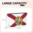 thumbnail image 3 of Florida Flag Purse Organizer Handbags Totes Leather Zipper Printing Bag For Women Travel Toiletry Bag, 3 of 7