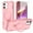 Pink, variant on Dteck for iPhone 16 Case with Screen Protector, Compatible with MagSafe Shockproof Invisible Magnetic Ring Stand Military-Grade Heavy Duty Protection Phone Case, Pink