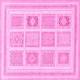 thumbnail image 1 of Ahgly Company Indoor Square Abstract Pink Modern Area Rugs, 6' Square, 1 of 4
