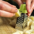 thumbnail image 5 of HERFIER 3Pcs Stainless Steel Box Grater Mini Grater Handheld Slicer Fruit Vegetable Cutter with Plastic Handle 2.63x1.45x1.06in, 5 of 8
