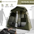 thumbnail image 3 of QUIETLEMON 7.5FT Shower Tent, 2-Room Portable Privacy Tent with Shower Bag, Outdoor Camping Toilet & Dressing Room, Instant Pop Up Shelter for Beach, Camping & Hiking, 3 of 13