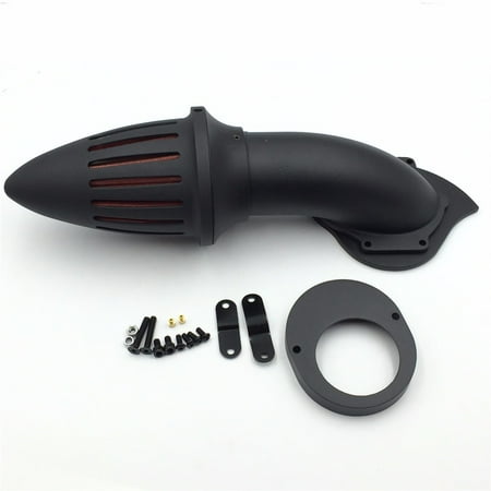 Yamaha Mbk HTT-MOTOR Motorcycle Matte Black Bullet Air Cleaner Kits intake filter Yamaha Vstar V-Star 650 all year 1986-2012 ()