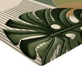 thumbnail image 2 of Ambesonne Monstera Fitted Sheet, Boho Abstract Mid Century, Queen Size, Beige Evergreen and Sepia, 2 of 3