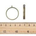 thumbnail image 2 of 10 pc Alloy Open Back Bezel Pendants For DIY UV Resin Epoxy Resin Pressed Flower Jewelry Round Ring Antique Bronze 32.5x28.5x4.5mm Hole: 2mm Inner Diameter: 25mm, 2 of 7