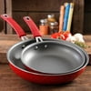 The Pioneer Woman Butterfly Vintage Speckle Non-Stick Skillet Set, Red, 2 Pack