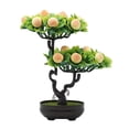 thumbnail image 2 of Gwong Decoración hogareña Artificial Peach Naranja fruta árbol planta bonsai sala de estar jardín escritorio decoración Gwong 21037987, 2 of 7