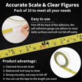 thumbnail image 2 of 10 Packs Self Adhesive Measuring Tape Adhesive Tape Measure Stick on Tape Measure (12 Ft,Yellow), 2 of 4