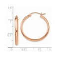 thumbnail image 2 of 14k Rose Gold Hoop Earrings 25mm long 2.75mm Thick Hoop Earring for Women, 2 of 2