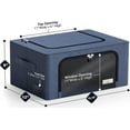 thumbnail image 5 of Sorbus Oxford Fabric Storage Bins: Stackable, Foldable Organizer Bags, with Clear Window (Set of 2), Blue, 5 of 8