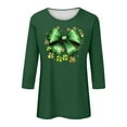 thumbnail image 5 of Xuyuer St. Patrick's Day Womens 3/4 Sleeve Crew Neck Spring T-Shirts Merry and Bright Casual Pullover Graphic Tee Tops Cute Tunic Tops Basic Tees Blouses Business Work Tee Top, 5 of 5