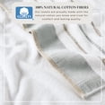 thumbnail image 5 of Luxurious Soft Cotton Decorative 2 Pack Bath Sheet Set, Glacier Grey / Cappuccino, 5 of 6