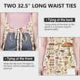 thumbnail image 6 of Colorful Mushroom Botanical Beige Pattern Apron-Garden Aprons for Women with Pockets-Cotton Linen Waterproof Kitchen Cooking Gardening Aprons Adjustable for Kitchen,Cooking,BBQ and Salon 33x27 Inch, 6 of 7