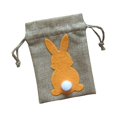 thumbnail image 3 of Easter Bunny Decor Drawstring Burlap Bag 4x5.5inch for Kids Birthday Party Accessory Durable Lightweight Easily Open or Close Washable Orange, 3 of 8
