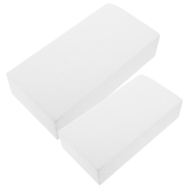 White Foam Blocks for Decoration Lightweight Craft Supplies Perfect for Painting and DIY Projects 2 Pieces