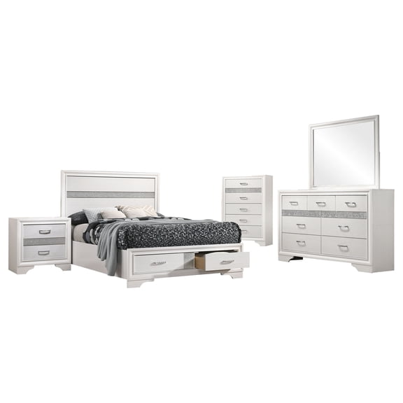 Miranda 5-piece Full Bedroom Set White