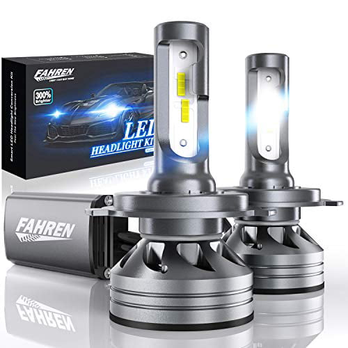 Fahren H4/9003/HB2 LED Headlight Bulbs, 60W 12000 Lumens Bright Headlights Conversion Kit 6500K Cool IP68 Waterproof Walmart.com