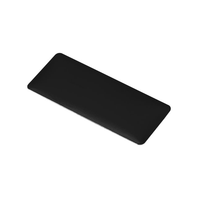 Unique Bargains 2'x1' Metal Name Plate Anodized Aluminium Self Adhesive Sign Tag Black 20 Pack