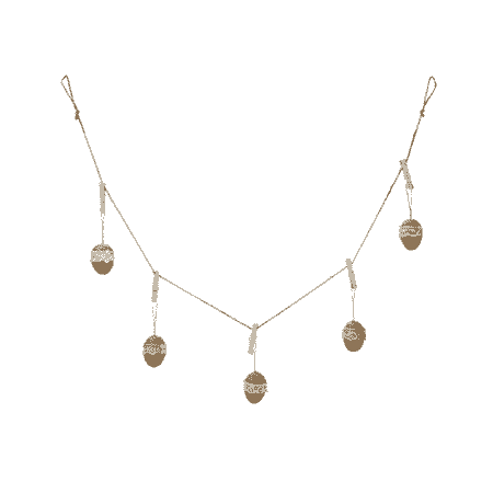 Set of 5 Burlap Lace Easter Egg Garland 59 Inches